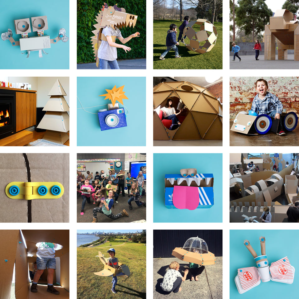 Share what you've made with cardboard and Makedo! Inspire others