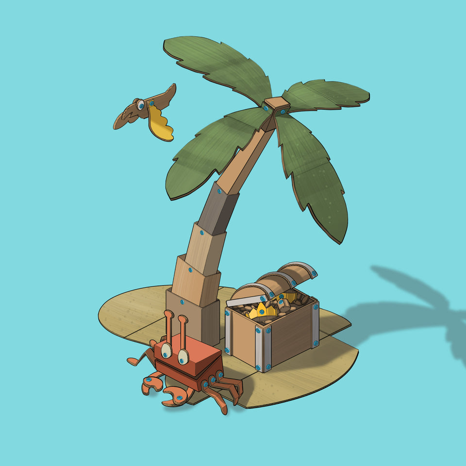 Makedo illustrated creation - treasure island