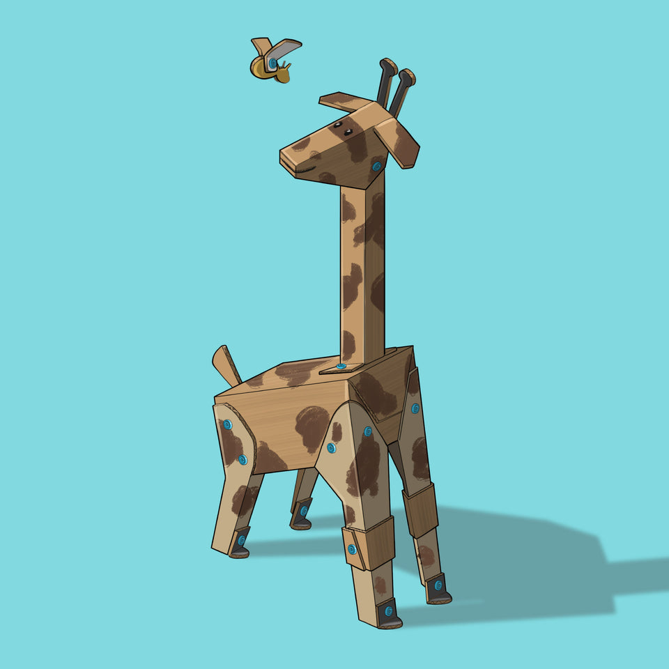 Makedo illustrated creations cardboard giraffe