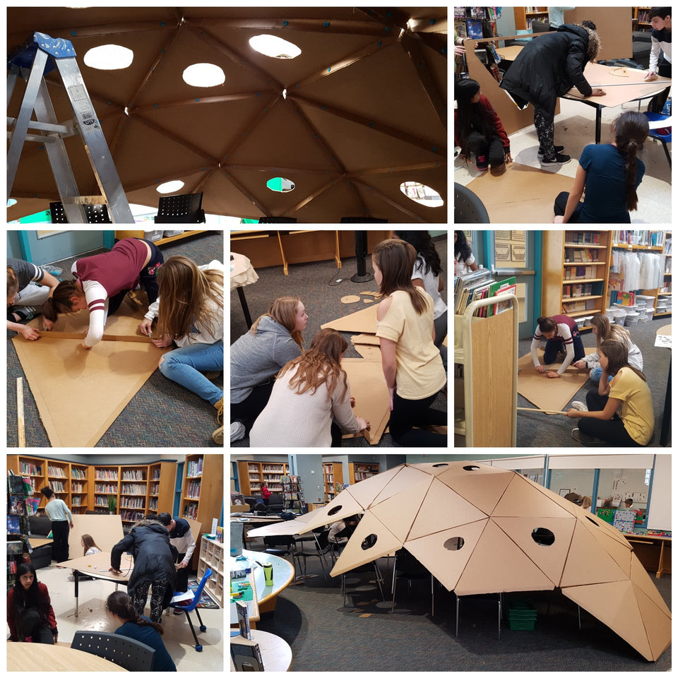 Building a Cardboard Dome Reading Space with Makedo