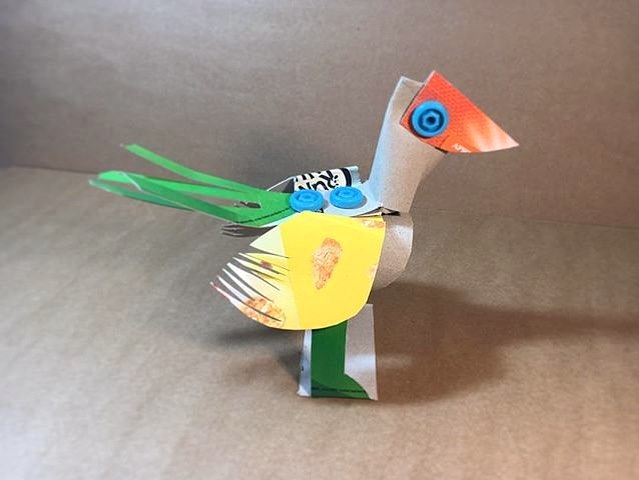 Makedo cardboard bird creation by lottiesmith instagram