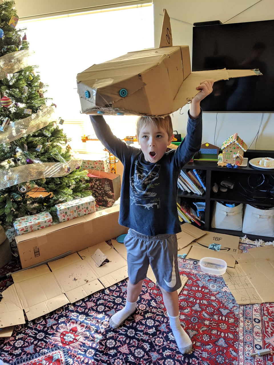 Ready for launch - the cardboard space shuttle made with Makedo